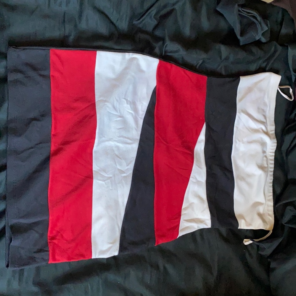 Strapless mini dress